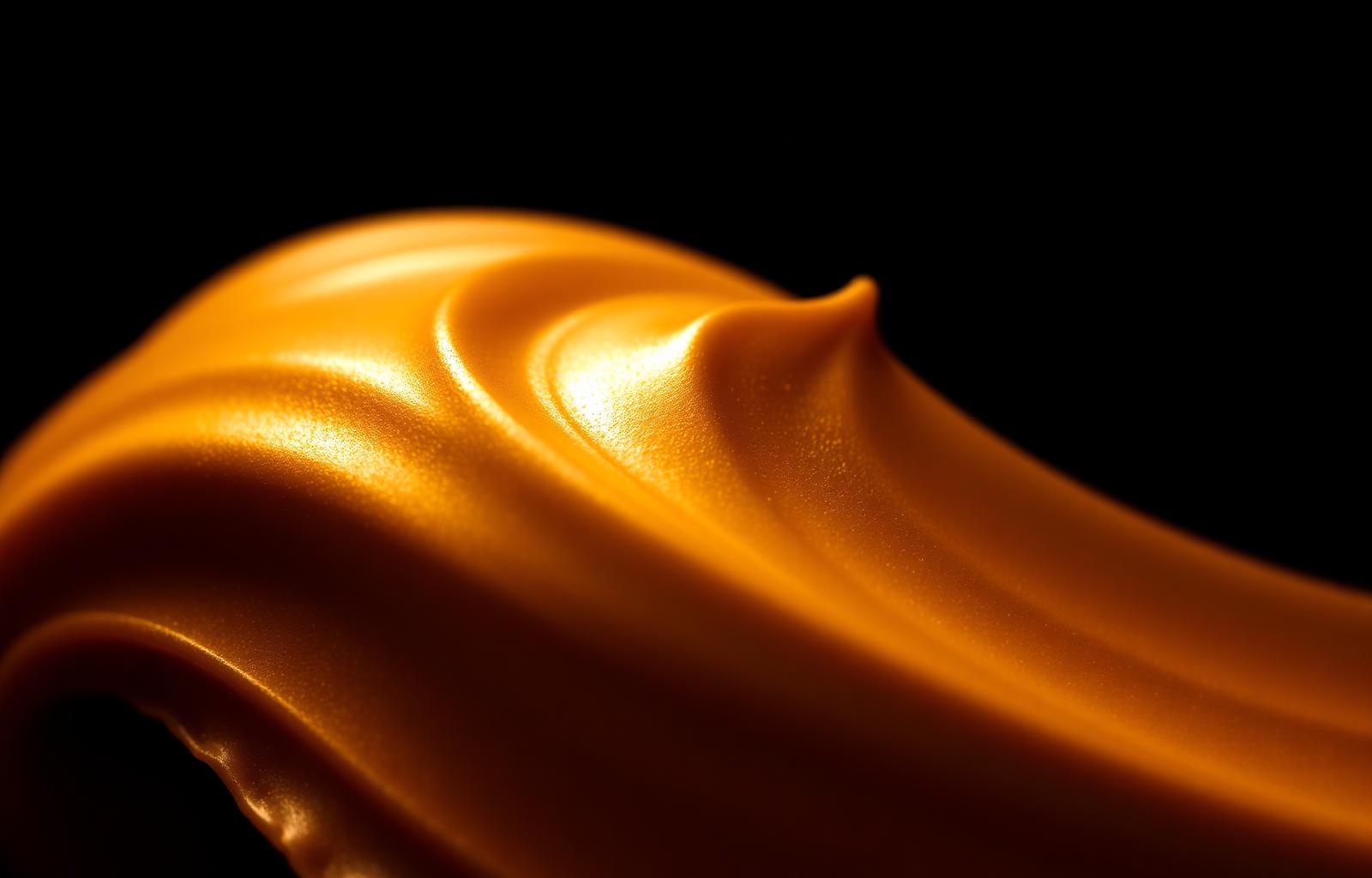Golden cream texture swirl on black